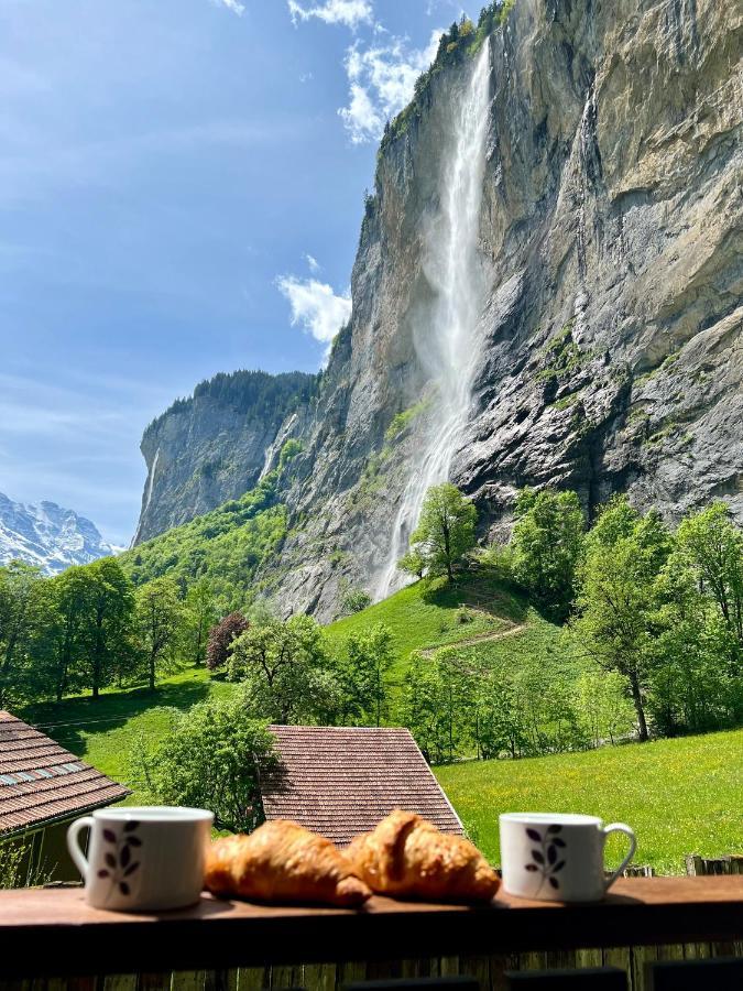 Breathtaking Waterfall Apartment Лаутербруннен Экстерьер фото